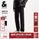 杰克·瓊斯（JACK&JONES）男裝25年秋冬季黑色牛仔褲男士903直筒潮流休閑彈力加絨褲子厚款 A15黑色牛仔 31 175 W31/L30