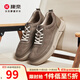 康奈男鞋秋季新款潮流休閑男鞋舒適時(shí)尚百搭男板鞋18235008 卡其色 42