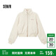 森馬（Semir）外套女短款顯高小個(gè)子溫柔氣質(zhì)2024冬季立領(lǐng)毛絨夾克109724108006