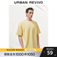 UR2025夏季新款男裝休閑簡(jiǎn)約棉質(zhì)寬松短袖T恤UMM450078 淺黃 M