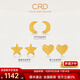 CRD克徠帝黃金耳飾星月心語(yǔ)臻金系列足金999耳釘送女友節日禮物 1.45g|月牙足金耳釘|HE00218