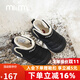 M1&M2西班牙童鞋兒童棉靴冬季新款保暖女童靴魔術(shù)貼男童棉鞋男孩雪地靴 黑色 27 碼 適合腳長(cháng)16~16.5cm