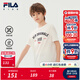 FILA【液氨整理】斐樂(lè )兒童童裝2025年秋季新款男中大童短袖T恤 云菇白-WT 160