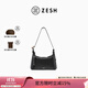 ZESH/澤尚【新品上市】銅錢(qián)中號飯盒包女士包簡(jiǎn)約手提包腋下包 黑色