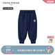 Teenie Weenie Kids小熊童裝25新款男女寶學(xué)院風(fēng)純棉寬松束腳衛褲 藏青色 110cm