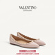 華倫天奴VALENTINO女士 ROCKSTUD 漆皮鉚釘芭蕾平底鞋女鞋 粉色 37