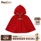 PawinPaw小熊童裝年秋冬嬰幼童斗篷外套女寶寶大衣綿羊毛拜年過(guò)年 Red紅色/20 110