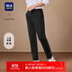 海瀾之家（HLA）休閑褲男輕商務(wù)時(shí)尚系列大碼褲子男秋冬季 黑色5C L 175/84A推薦135~148斤