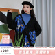 兩三事梵高文藝 云中葵影 2025春季新款向日葵v領(lǐng)毛衣外套女配圍巾 黑色 L