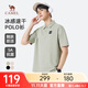 駱駝男裝短袖2025春夏新款速干透氣運動(dòng)冰感抗菌商務(wù)休閑POLO衫 銀化綠 男女同款 L
