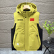 China國家隊馬甲男秋冬新款大碼帶帽加厚棉馬夾坎肩背心無(wú)袖外穿 黃色 L 建議90-115斤