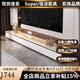 宿派巖板電視柜簡(jiǎn)約現代客廳家用小戶(hù)型落地電視機儲物柜奶油風(fēng)電視柜 2米天使白