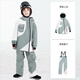 Phibee菲比小象兒童滑雪服男童女童分體套裝青少年單雙板專(zhuān)業(yè)防風(fēng)防水 灰豆綠【雪服+雪褲】 150cm