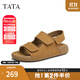 他她（TATA）復古厚底涼鞋男鞋休閑運動(dòng)沙灘涼拖鞋2025夏新款AAD01BL5 黃色 44