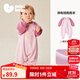 迷你巴拉（minibala）【抗靜電】嬰幼兒毛絨外出連體衣?lián)u粒絨可外穿寶寶衣服2025秋新款 粉紅兔兔 【抗靜電 更自在】 80cm