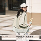 紫涵（ZIHAN）紫涵條紋拼接襯衫外套女2025年春季新款寬松休閑戶(hù)外通勤翻領(lǐng)上衣 灰綠色 L