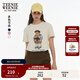 Teenie Weenie小熊T恤2025夏季新款學(xué)院風(fēng)活力印花上衣寬松短袖女 象牙白 M