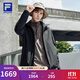 FILA 斐樂(lè )官方男士三合一沖鋒衣兩件套25冬新款健身運動(dòng)保暖連帽外套 深黑-BK L 175/96A/L
