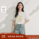 茵曼（INMAN）活力2025夏季潮流印花短袖t恤女士全棉打底衫上衣 象牙白  M 