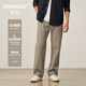 SIMWOOD/簡(jiǎn)木男裝LR08闊腿懶殼褲270g棉感尼龍2L防潑水軟殼褲S21250599 砂卡其【常規款】 M (建議121-135斤)