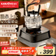 金灶（KAMJOVE）全自動(dòng)上水電熱燒水壺 茶具泡茶燒水壺一體保溫恒溫家用0.9L玻璃茶藝提梁壺H-30