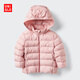 優(yōu)衣庫嬰幼兒寶寶PUFFTECH空氣棉服可機洗拉鏈連帽外套478427 10 水粉色 100