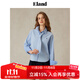 ELAND【萊卡】衣戀襯衫女純色學(xué)院風(fēng)自帶領(lǐng)帶長(cháng)袖上衣25秋季新款 藍色(50)Blue S