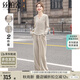 絲柏舍時(shí)尚運(yùn)動(dòng)套裝女2025秋裝新款假兩件上衣搭長(zhǎng)款褲子兩件套
