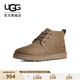 UGG秋季新款男士時(shí)尚舒適保暖系帶純色平底休閑雪地靴短靴1171112 CBBLG | 鵝卵石灰色 42