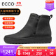 ECCO愛(ài)步男靴冬季保暖加絨羊毛男士短靴防滑雪地靴 柔酷7號450314現貨 黑色450314-01001 42
