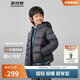 波司登25年秋季羽絨服鴨絨男女兒童5A抗菌寬松短款輕薄連帽外套