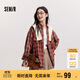 森馬（Semir）[商場同款]長袖襯衫女中長款oversize春2025格紋上衣101125105007