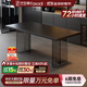 法莎蒂政府補貼全托巖板餐桌大小戶(hù)型輕奢現代簡(jiǎn)約亞克力懸浮長(cháng)方形桌子 【黑色亞克力腳+新升級下掛巖板】單餐桌 140x80x75cm