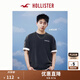 HOLLISTER【焦邁奇同款】25夏新款LOGO棉質(zhì)T恤男裝女裝KI323-5368 黑色 M (180/100A)