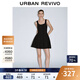 UR2025秋季新款女裝法式鉆飾背心式修身針織連衣裙UWG950197 黑色 (偏短) M