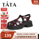 他她夏商場(chǎng)同款時(shí)尚經(jīng)典厚底羅馬涼鞋WDK01BL3 酒紅 37