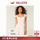 HOLLISTER25夏季新款甜美一字肩露肩小飛袖連衣裙女裝359-5241 白色碎花 XS (160/84A)標準版