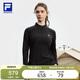 FILA 斐樂(lè)官方女子針織長(zhǎng)袖上衣2025秋健身運(yùn)動(dòng)半拉鏈簡(jiǎn)約長(zhǎng)T