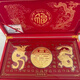 蒂蔻（Tico）新婚賀禮黃金足金999百年好合禮盒收藏投資金擺件龍鳳呈祥金禮品