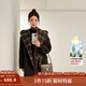 茵曼2025秋冬女裝新款英倫學(xué)院風(fēng)格子連帽雙面呢大衣復古毛呢外套 咖啡色 M 163-167cm /111-120斤