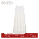 BSIEE2025年夏季新款超仙法式優(yōu)雅風(fēng)蕾絲拼接吊帶連衣裙 白色 白 均碼 F