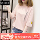 NY-RCE短袖T恤女夏季新款女裝上衣韓版寬松百搭中長(cháng)款半袖體恤 粉色 2XL