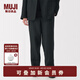 無印良品（MUJI）男式 漢麻 水洗 錐形褲 男士長褲子夏季休閑褲男款男裝 AE0ZPC5S 黑色 M (170/80A)