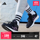 adidas GALAXY 5挑戰里程舒適網(wǎng)面體測跑鞋女子阿迪達斯官方   黑色/紫色   38.5
