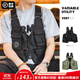 馬登工裝多口袋機能戰術(shù)馬甲戶(hù)外無(wú)袖坎肩攝影釣魚(yú)兩用挎包外套男 黑色 均碼