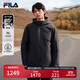 FILA斐樂(lè)官方男裝羽絨服冬季新款時(shí)尚休閑連帽防水防濕外套 正黑色-BK XL 180/100A