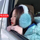 olevo騎行保暖耳罩楊超越同款藍色仿貂毛女冬季毛絨耳罩學(xué)生可愛(ài)耳套 冰川藍 耳罩