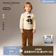 Teenie Weenie Kids小熊童裝25年新款秋冬男寶寶可愛(ài)純棉套頭毛衣 米白色 100 cm