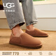 UGG秋季男士休閑純色輕便時(shí)尚可折疊鞋跟便鞋懶人鞋3010CHE|栗色41