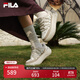 FILA 斐樂(lè )官方女鞋CARROT摩登板鞋蘿卜鞋休閑厚底鞋子女 白棉花糖/古巴砂棕 F12W511208FMC 37.5